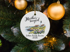 Martha's Vineyard lighthouse ornament with "Wilson Family Reunion 2026" text.