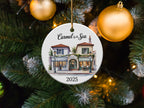 Carmel by the Sea Ornament, Custom Year Vacation Keepsake, Personalized Travel Souvenir, Honeymoon Trip Reunion Christmas Gift