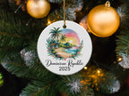 Dominican Republic 2025 ornament with tropical beach scene.