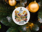 Zion National Park Ornament, Personalized Travel Keepsake, Custom Year Family Vacation, Autumn Landscape Deer, Honeymoon Reunion Christmas