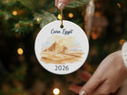 Round ornament with Pyramids and Sphinx, "Cairo, Egypt 2026"