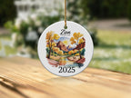 Round ornament with "Zion National Park" and "2025" and a scenic landscape.
