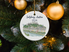 Salzburg, Austria 2026 ceramic ornament featuring Hohensalzburg Fortress.