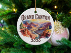 Grand Canyon Christmas ornament with a scenic view and year 2026.