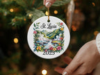 St. Lucia 2025 ornament with tropical scenery and hot springs.