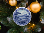 Ornament featuring Kilimanjaro and elephants, with text "Kilimanjaro Tanzania".
