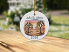 Joshua Tree, California 2026 ornament with desert landscape and Joshua trees.