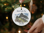 Machu Picchu, Peru ornament with mountains and ruins, dated 2026.