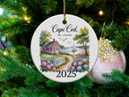 Cape Cod, Massachusetts 2025 ceramic ornament with coastal scene.