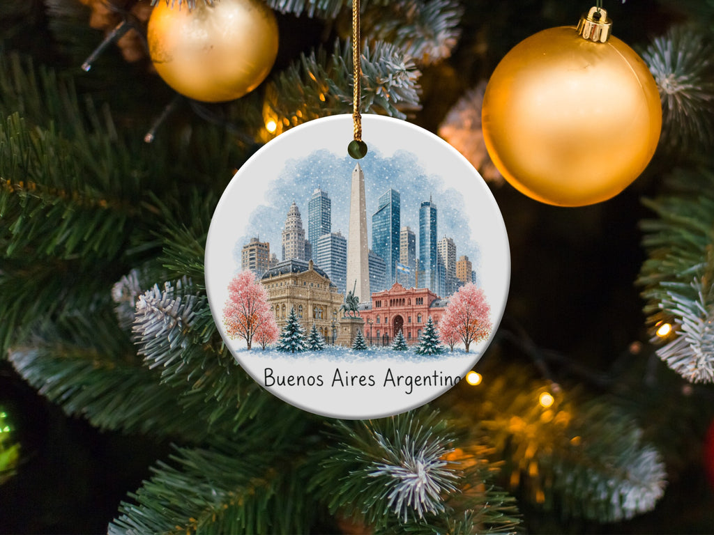 Ornament featuring Buenos Aires skyline with text "Buenos Aires Argentina"